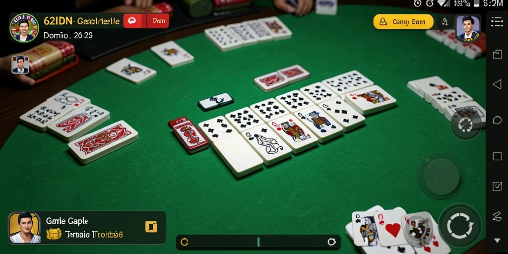 Gameplay menawan 62IDN dengan tampilan Gaple yang menarik.