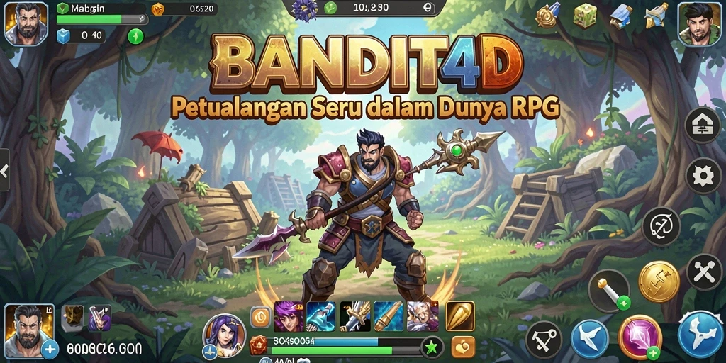 Screenshot dari gameplay <strong>BANDIT4D</strong> yang menampilkan aksi seru dalam pertarungan RPG.