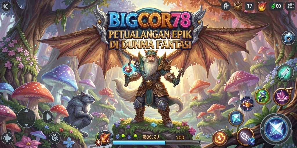 Tampilan gameplay <strong>BIGCOR78</strong> yang mengesankan dengan aksi seru di dunia fantasi.