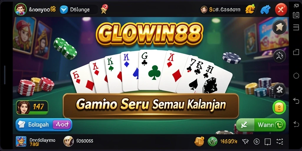 Screenshot gameplay GLOWIN88 menunjukkan aksi seru permainan Domino.