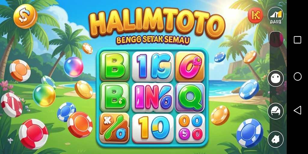 Screenshot gameplay Bingo HALIMTOTO yang menarik dan interaktif.
