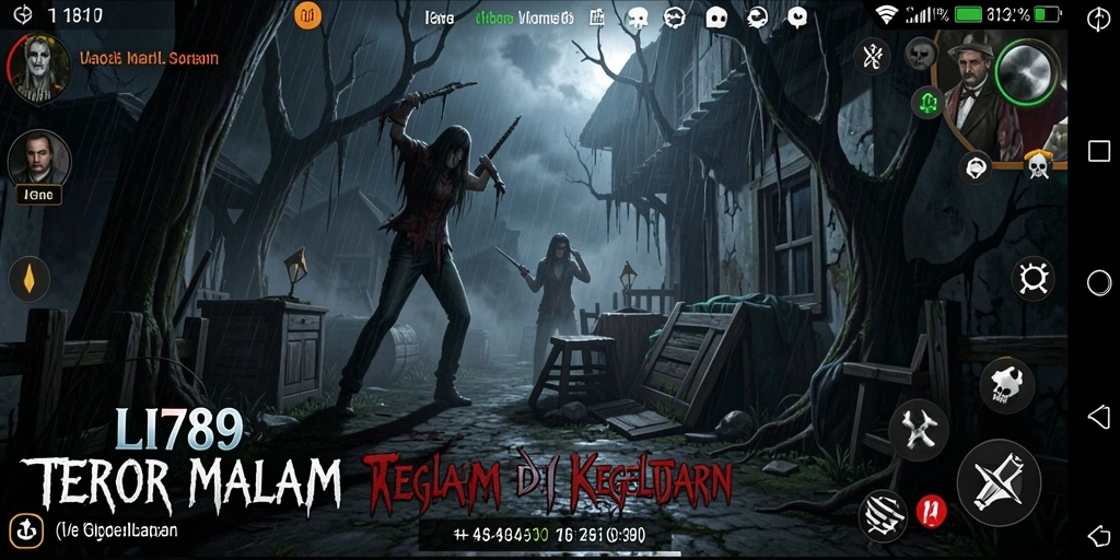 Screenshot LI789 menunjukkan gameplay menegangkan yang penuh kengerian.