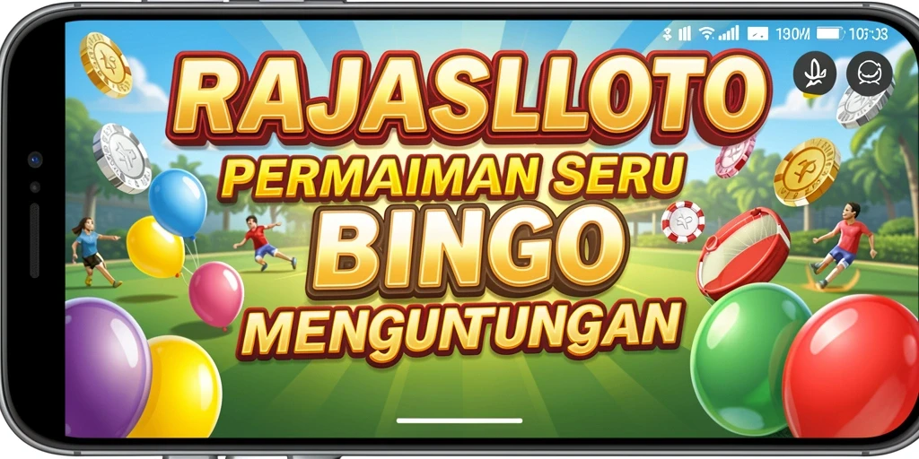 Screenshot gameplay RAJASLOTO menampilkan suasana seru permainan Bingo.