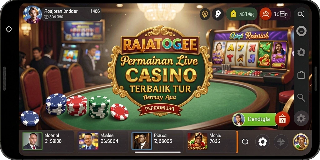 Tampilan grafik menakjubkan dari RAJATOGEL saat gameplay Live Casino.