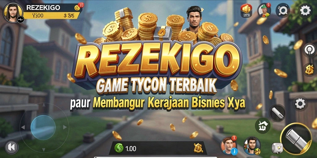 Screenshot REZEKIGO menampilkan pengalaman gameplay Tycoon yang seru.