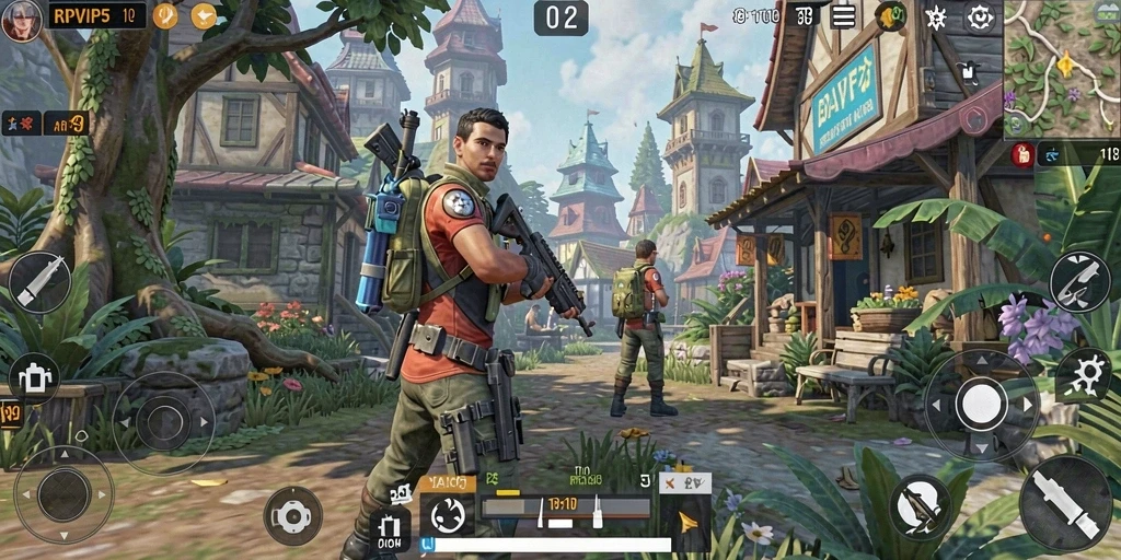 Tangkapan layar dari gameplay intens RPVIP5 dengan aksi pertempuran yang mendebarkan.